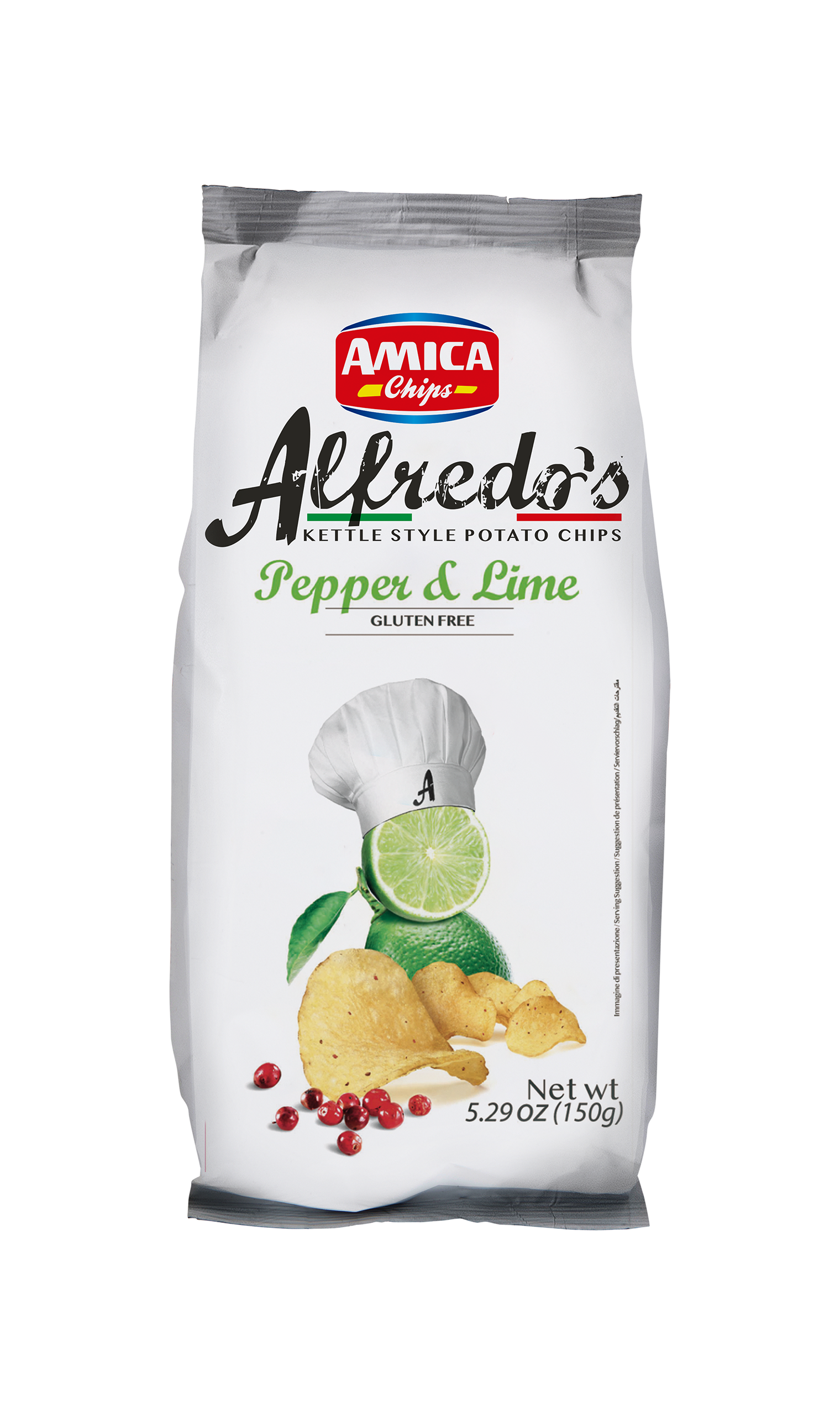 AMICA Chips Alfredo´s Pepper and Lime, 35g