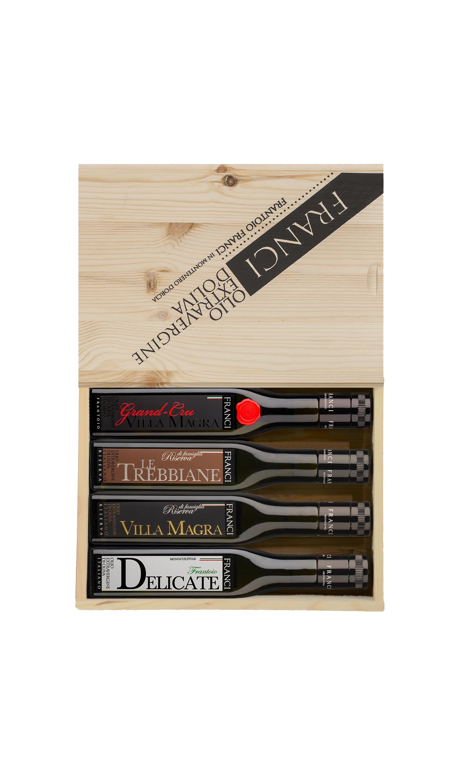 Confezione Regalo Frantoio FRANCI, 4x0,25L